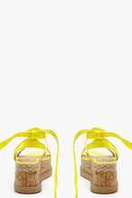 Load image into Gallery viewer, Neon Wrap Strap Flatform Sandals
