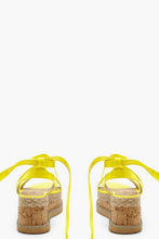 Load image into Gallery viewer, Neon Wrap Strap Flatform Sandals
