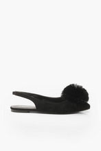 Load image into Gallery viewer, Pom Pom Pointed Toe Ballet Pumps

