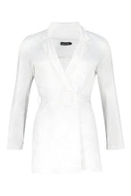 Load image into Gallery viewer, Satin Self Belted Long Sleeve Playsuit
