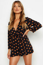 Load image into Gallery viewer, Star Print Tie Waist Playsuit
