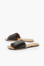 Load image into Gallery viewer, Raffia Woven Fringe Sliders
