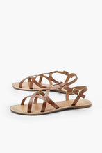 Load image into Gallery viewer, Cross Strap Leather Sandals
