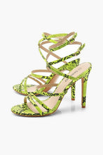 Load image into Gallery viewer, Strappy Snake Heels
