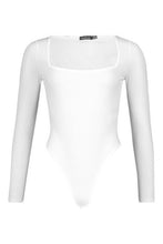 Load image into Gallery viewer, Square Neck Rib Knit Long Sleeve Body
