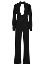 Load image into Gallery viewer, Gathered Keyhole Wide Leg Jumpsuit
