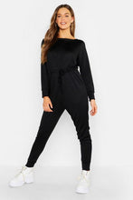 Load image into Gallery viewer, Tie Waist Long Sleeve Lounge Jumpsuit

