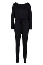 Load image into Gallery viewer, Tie Waist Long Sleeve Lounge Jumpsuit
