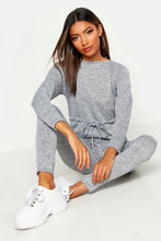 Load image into Gallery viewer, Tie Waist Long Sleeve Lounge Jumpsuit
