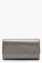Load image into Gallery viewer, Structured Metallic Clutch Bag &amp; Chain
