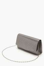 Load image into Gallery viewer, Structured Metallic Clutch Bag &amp; Chain
