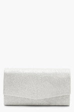 Load image into Gallery viewer, Structured Metallic Clutch Bag &amp; Chain
