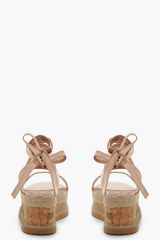 Wrap Strap Flatform Sandals