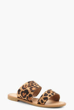 Load image into Gallery viewer, Wide Fit Leopard Asymmetric Sliders
