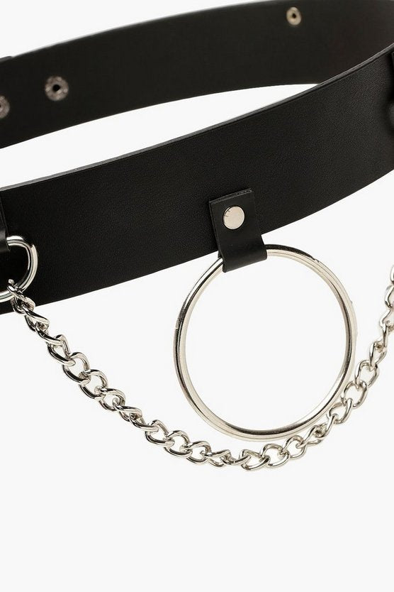Ring & Chain Detail Waist Belt