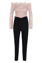 Load image into Gallery viewer, Off The Shoulder Lace 2 in 1 Jumpsuit

