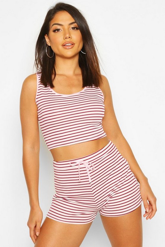 Rib Stripe Lounge Set