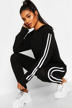 Load image into Gallery viewer, Hooded Side Stripe Lounge Set
