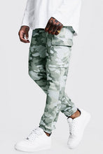 Load image into Gallery viewer, Camo Print Cargo Skinny Joggers
