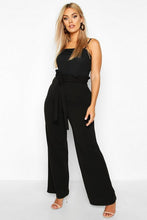 Load image into Gallery viewer, Plus Ruffle High Waist Tie Belt Trouser
