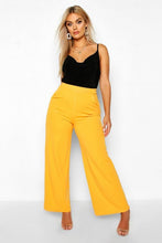 Load image into Gallery viewer, Plus High Waisted Tailored Wide Leg Trousers
