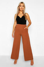 Load image into Gallery viewer, Plus High Waisted Tailored Wide Leg Trousers
