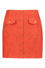 Load image into Gallery viewer, Plus Chunky Cord Pocket Front Mini Skirt
