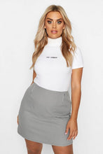 Load image into Gallery viewer, Plus Dogtooth A-Line Mini Skirt
