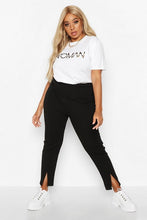 Load image into Gallery viewer, Plus High Waisted Tapered Trouser
