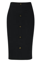 Load image into Gallery viewer, Petite Button Through Rib Midi Skirt
