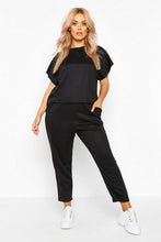 Load image into Gallery viewer, Plus Loopback Short Sleeve Boxy Lounge Set
