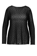 Load image into Gallery viewer, Plus Polka Dot Mesh Longline Top
