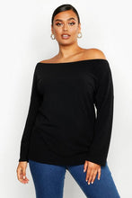 Load image into Gallery viewer, Plus Off The Shoulder Knitted Jumper
