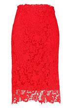 Load image into Gallery viewer, Plus Crochet Lace Midi Skirt
