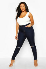Load image into Gallery viewer, Plus Rip Knee Skinny Jean
