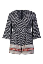 Load image into Gallery viewer, Plus Paisley Print Plunge Beach Playsuit
