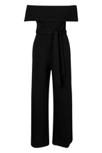 Load image into Gallery viewer, Plus Off Shoulder Wide Leg Self Belt Jumpsuit
