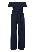 Load image into Gallery viewer, Plus Off Shoulder Wide Leg Self Belt Jumpsuit
