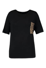 Load image into Gallery viewer, Plus Leopard Print Pocket T-Shirt
