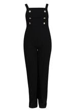 Load image into Gallery viewer, Plus Button Detail Pinafore Tailored Jumpsuit
