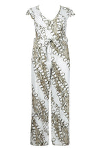 Load image into Gallery viewer, Plus Chain Print Angel Sleeve Wide Leg Jumpsuit
