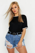 Load image into Gallery viewer, Plus Snake Print Ringer T-Shirt

