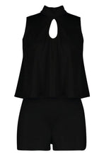 Load image into Gallery viewer, Petite High Neck Double Layer Playsuit
