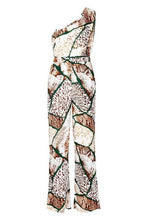 Load image into Gallery viewer, Petite One Shoulder Animal Print Jumpsuit
