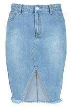 Load image into Gallery viewer, Plus Denim Midi Skirt

