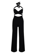 Load image into Gallery viewer, Petite Halterneck Cut Out Wide Leg Jumpsuit
