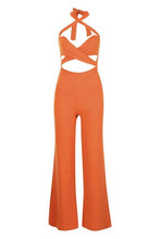 Load image into Gallery viewer, Petite Halterneck Cut Out Wide Leg Jumpsuit

