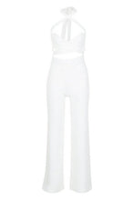Load image into Gallery viewer, Petite Halterneck Cut Out Wide Leg Jumpsuit
