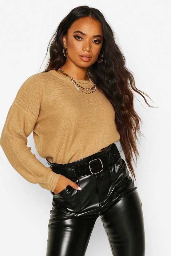 Petite Boxy Scoop Neck Jumper