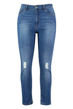 Load image into Gallery viewer, Plus Butt Shaper Distressed Mid Rise Skinny Jean
